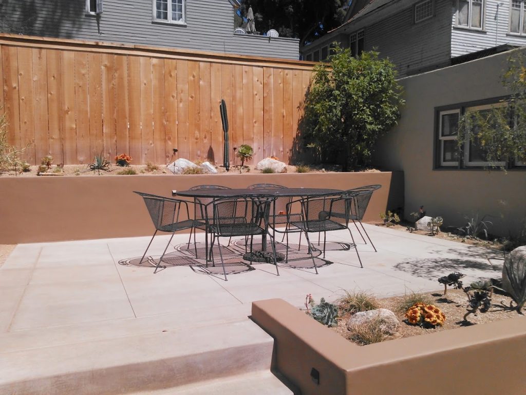 renovated outdoor space, with